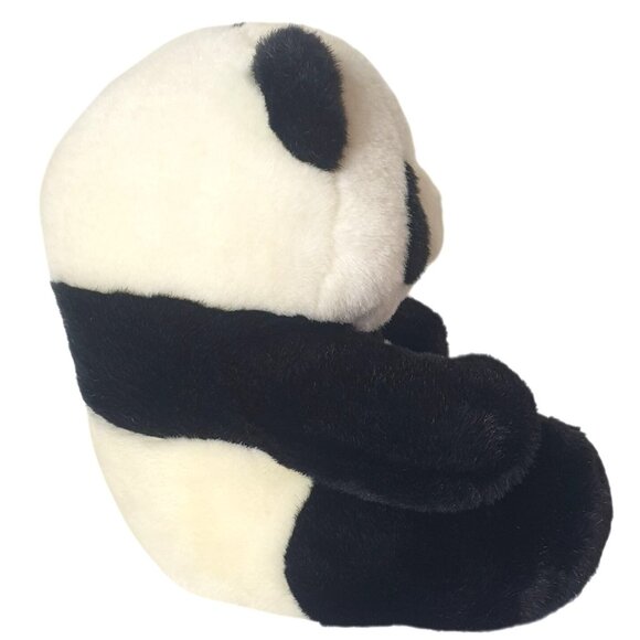 A&A Panda Bear Realistic Plush Black White 11.5" VTG Stuffed Animal Soft Cuddly - Picture 2 of 8